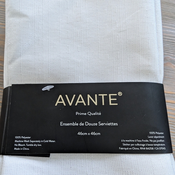 💜Avante Premium Cloth Napkins-18"x 18"- set of 12, NWT - Picture 4 of 5